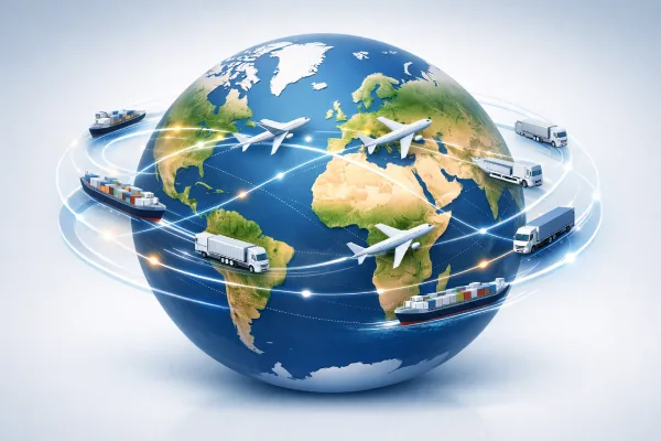 Global logistics network with worldwide reach