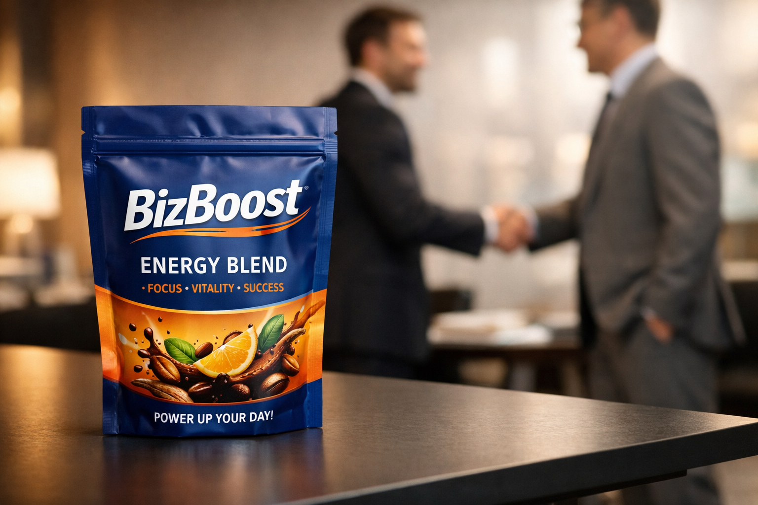 Hands holding box in flexible packaging warehouse